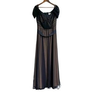 Tadashi Shoji Ball Gown Maxi Dress 14 Formal Event Wedding Prom Gala Regencycore